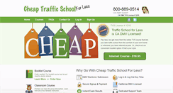 Desktop Screenshot of cheaptrafficschoolforless.com